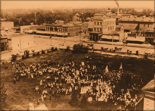Front Grounds of Brigham Young Academy, 1900