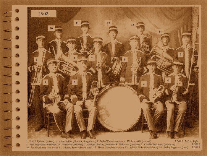 The BYA Band in uniform - 1902