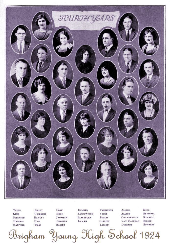 The Class of 1924 of Brigham Young High School