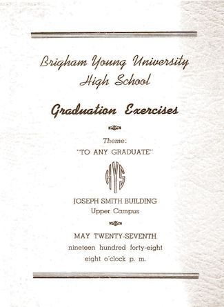 1948 BYH Graduation Program - 1