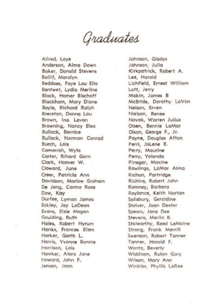 1948 BYH Graduation Program - 5 - Names