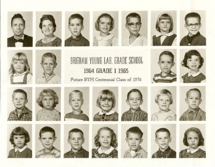 Class of 1976 in First Grade, BYU Training School