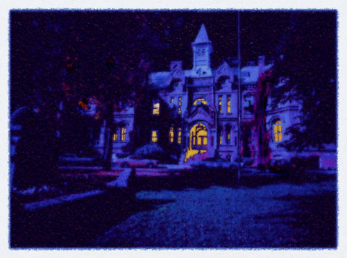 Brigham Young High School by Autumn Moonlight 1967
