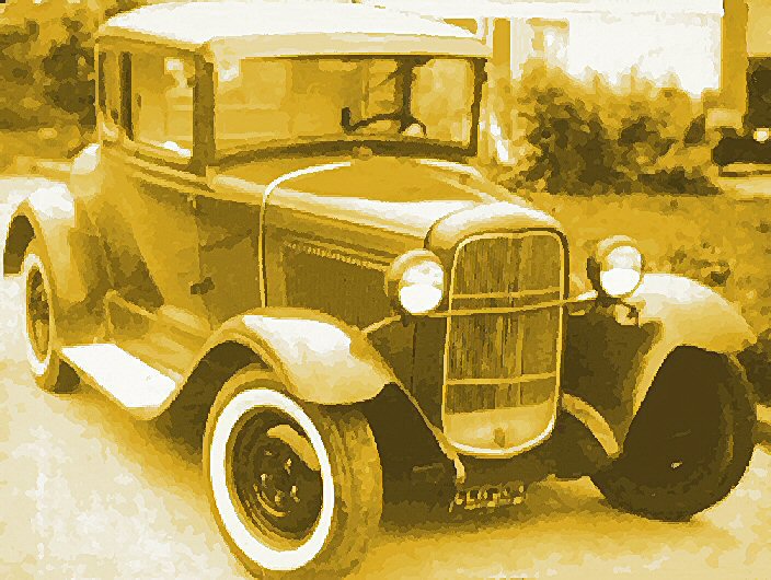 Model A Ford, rumble seat closed