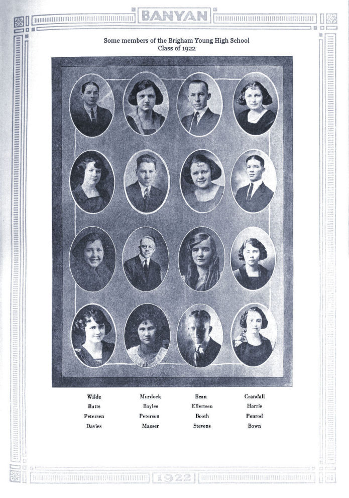 Class of 1922, Brigham Young High School
