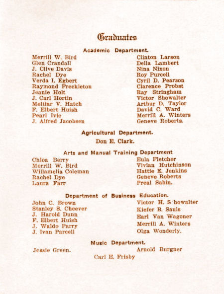 Brigham Young High School Grad Program 1915 - 3