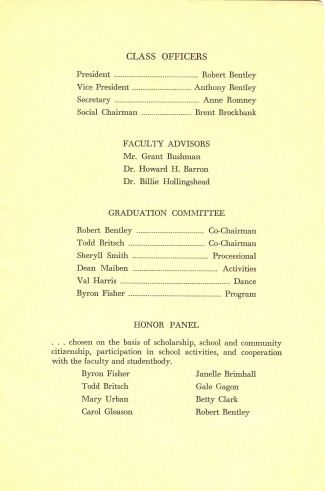 Brigham Young High School 1955 Grad Program 6