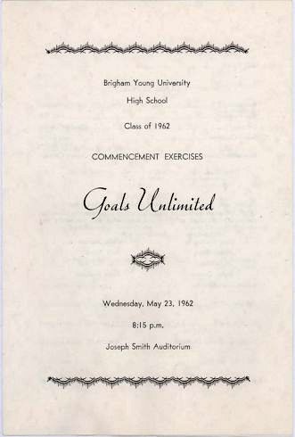 1962 BYH Graduation Program 1