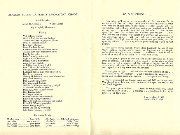 1967 BYH Graduation Program 4