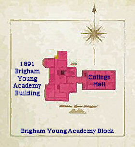 Brigham Young Academy map in 1900
