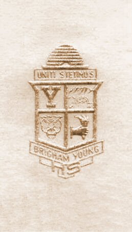 Brigham Young High School Seal 2 - Gold