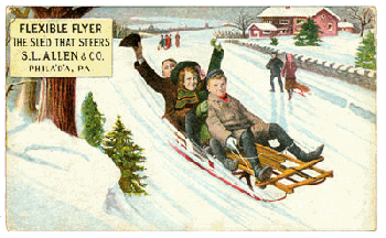 Advertisement for Flexible Flyer sleds