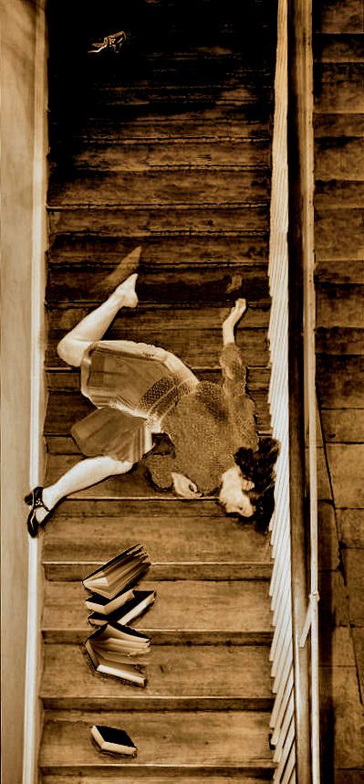 Tumbling down BYH main stairs