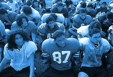 Samoan high school football players today.</b>