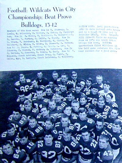 The Final BYH Football Team in 1968