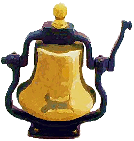 1880s railroad engine bell, Brigham Young Academy