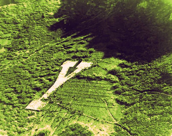 Aerial photo of whitewashing the
